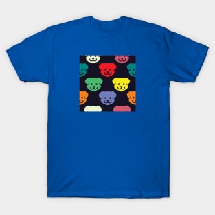 Colorful Puppy Dog Pattern T-Shirt